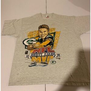 Vintage 1995 Green Bay Packers Brett Favre MVP Large Print Tee Men’s XL